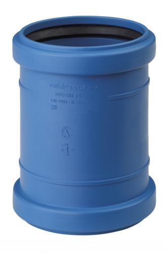 HT Rohr Abflussrohr Sanitärrohr schallgedämmt blau Überschiebmuffe Muffe Verbinder